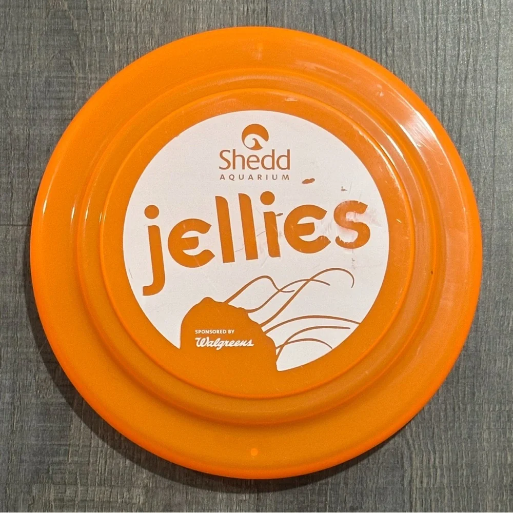 💞 Orange Frisbee with “Jellies” Jellyfish Design